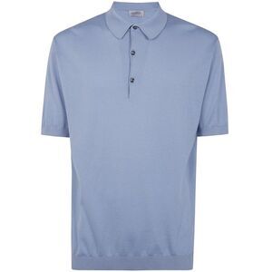 JOHN SMEDLEY Short Sleeve Knitted Polo Shirt Men GREEN Shirts